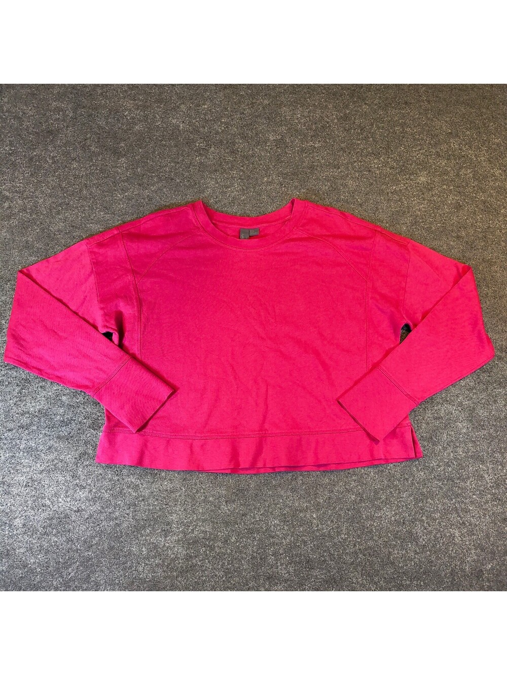 Sweaty Betty Hot Pink Cropped Pullover Sweatshirt Women's US 8 / UK M